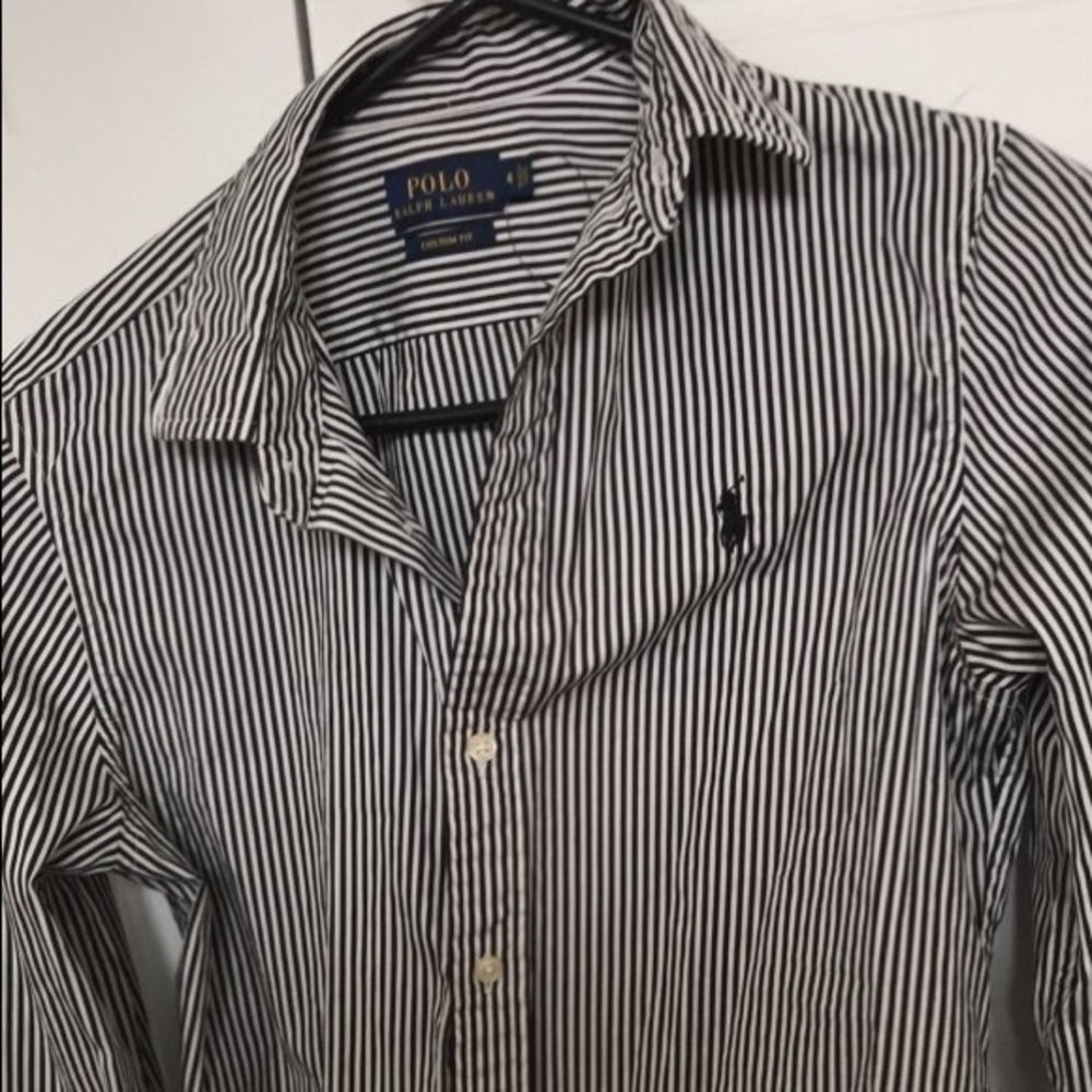 Stripped Polo Button up